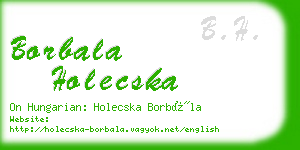 borbala holecska business card